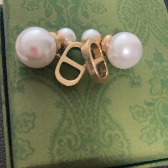 Gold Finish Dior Gold Earrings - Picture 2 of 5